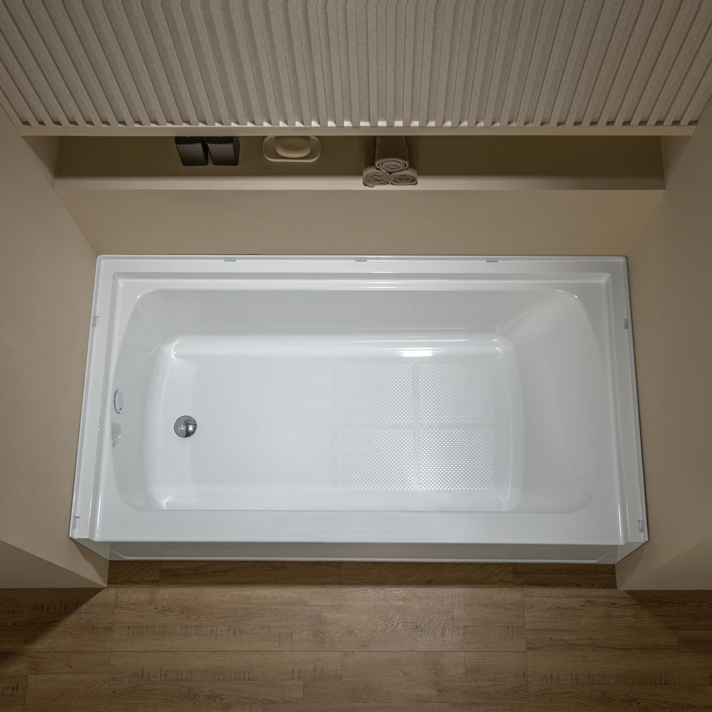 Dim Gray WOODBRIDGE 60” x 32” Alcove Soaking Bathtub in white with Left-Hand Drain Hole – Tub Only (No Wall Panels)