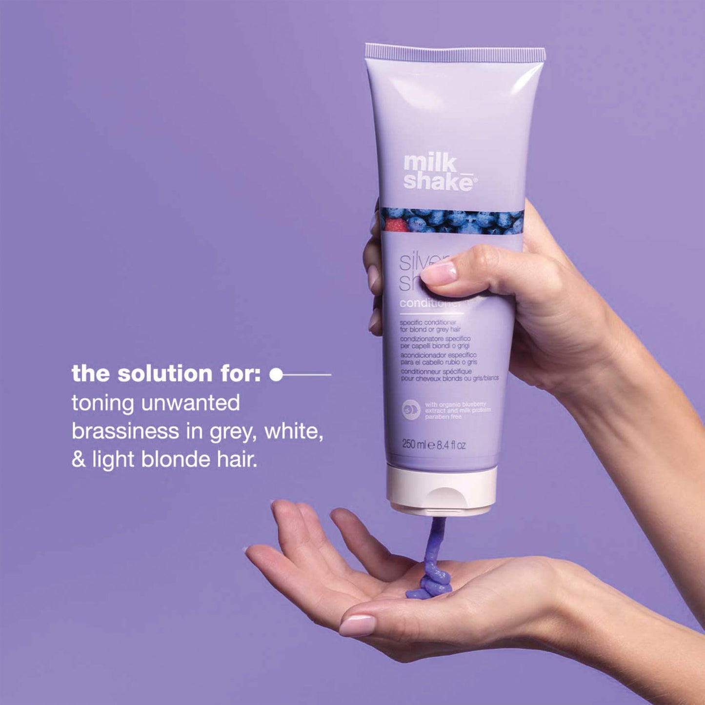 Dark Gray milk_shake Silver Shine Conditioner, 8.4 fl. oz.(Pack of 1)