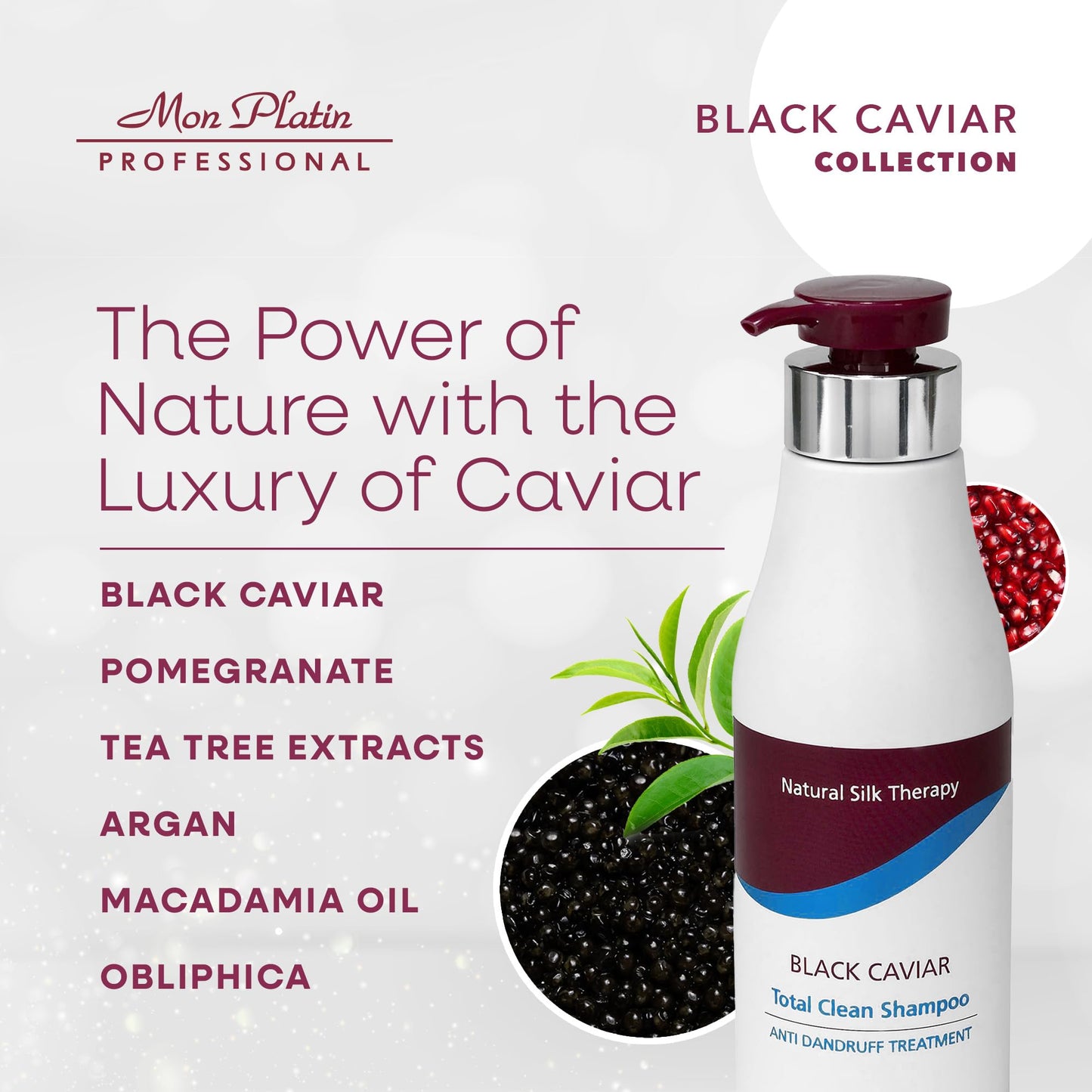Lavender Mon Platin Black Caviar Total Clean Anti-Dandruff Shampoo - 500ml (17oz)