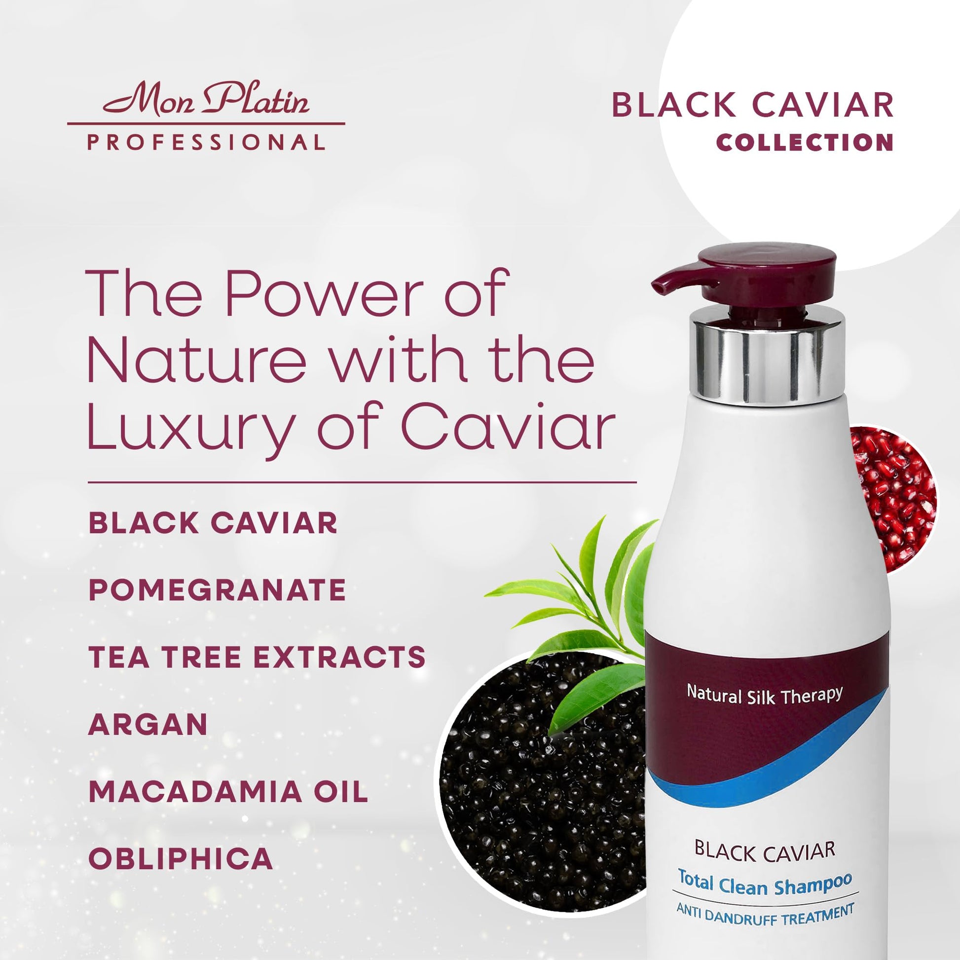 Lavender Mon Platin Black Caviar Total Clean Anti-Dandruff Shampoo - 500ml (17oz)