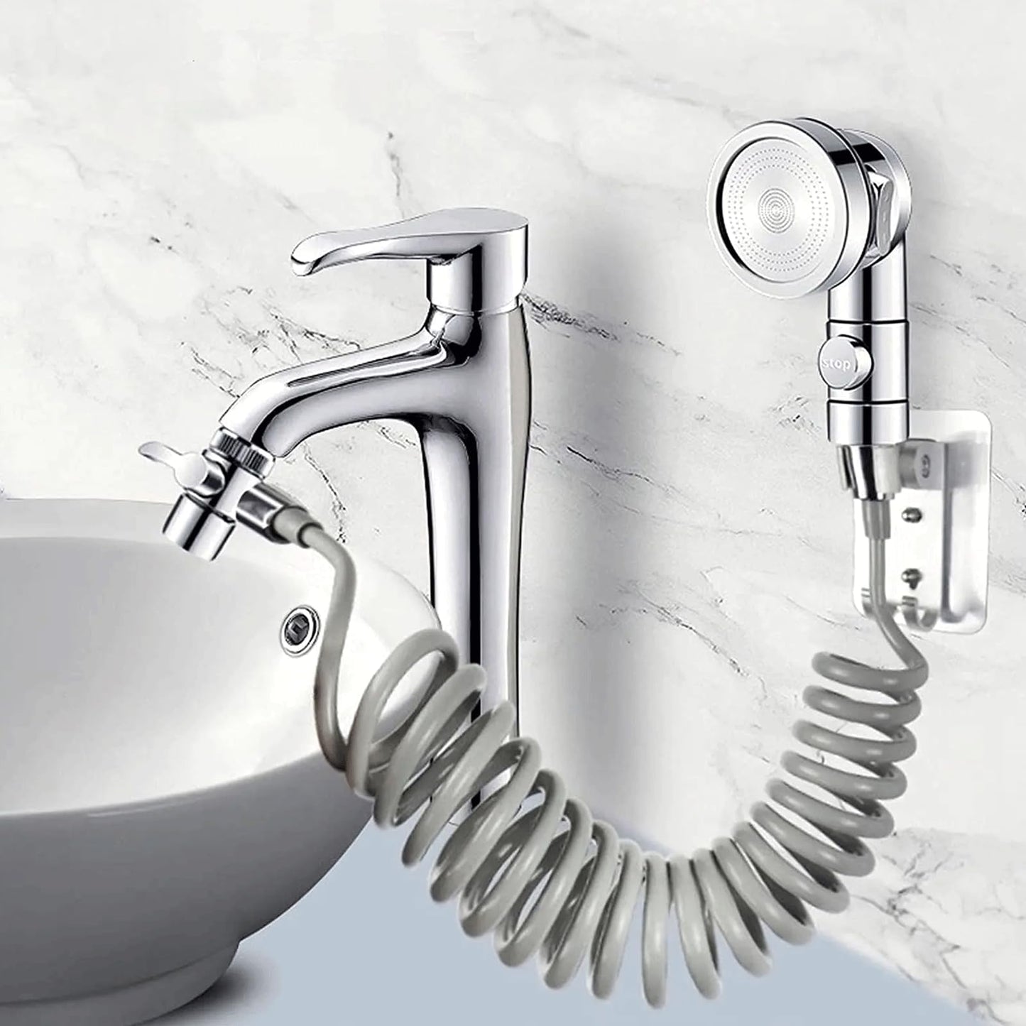 Lavender Sink Faucet Sprayer Attachment - Salon Shampoo Bowl Spray Head, Pedicure Chair Shower Head With Stop Water-saving Function, Adjustable Handheld Sprayer for Salon & Spa Chairs
