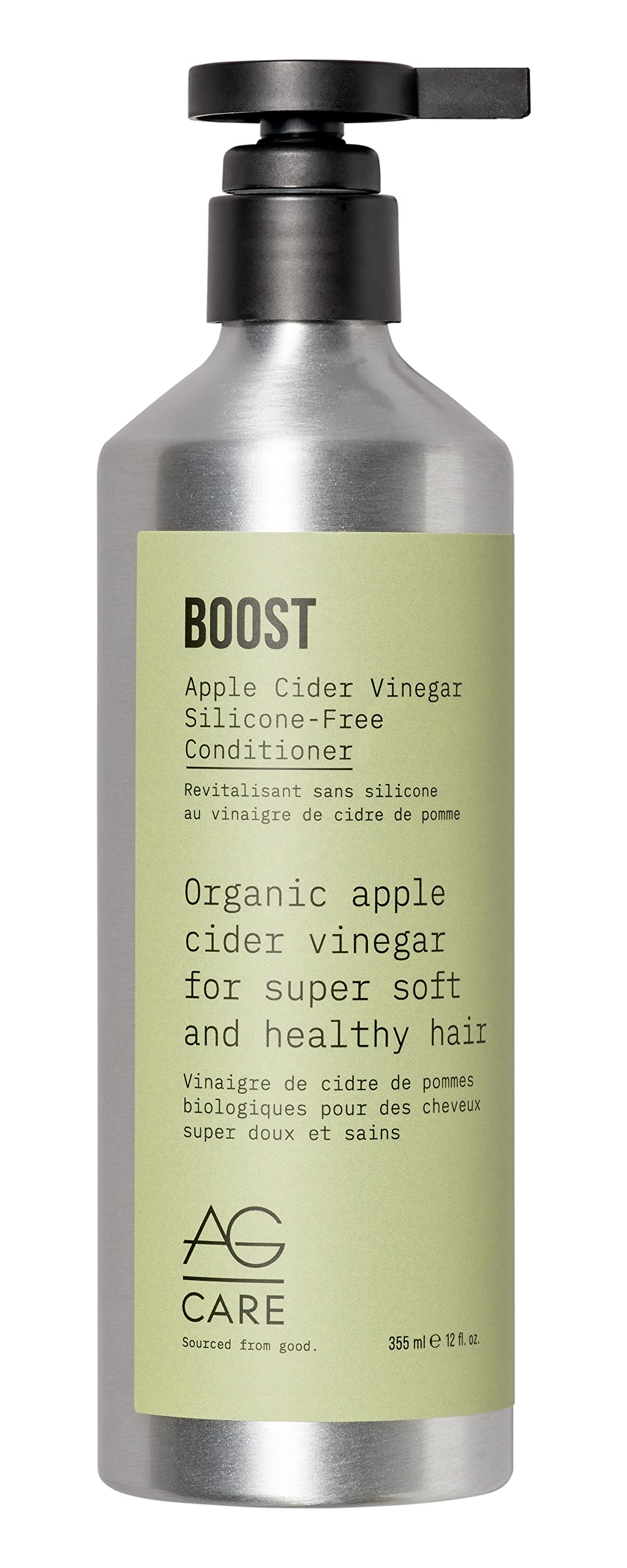 White Smoke AG Care Boost Apple Cider Vinegar Conditioner, Smooths & Seals In Moisture – 98% Plant-Based – Nourishing, Naturally Derived Formula, 12 Fl Oz