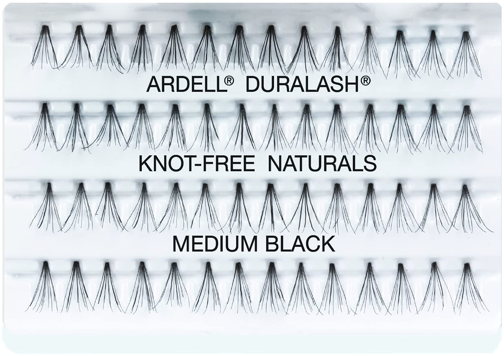 White Smoke Ardell Duralash Naturals Flares Knot-free Medium Black, 56 Count (Pack of 6)