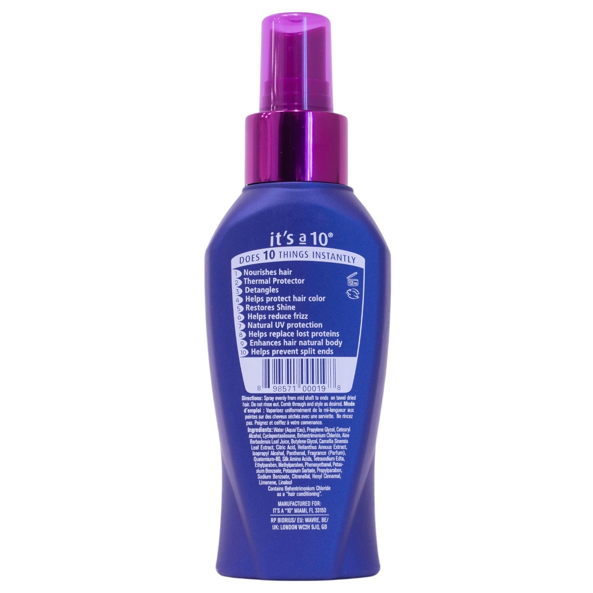 White Smoke It's A 10 Miracle Leave-In Product 4 Oz