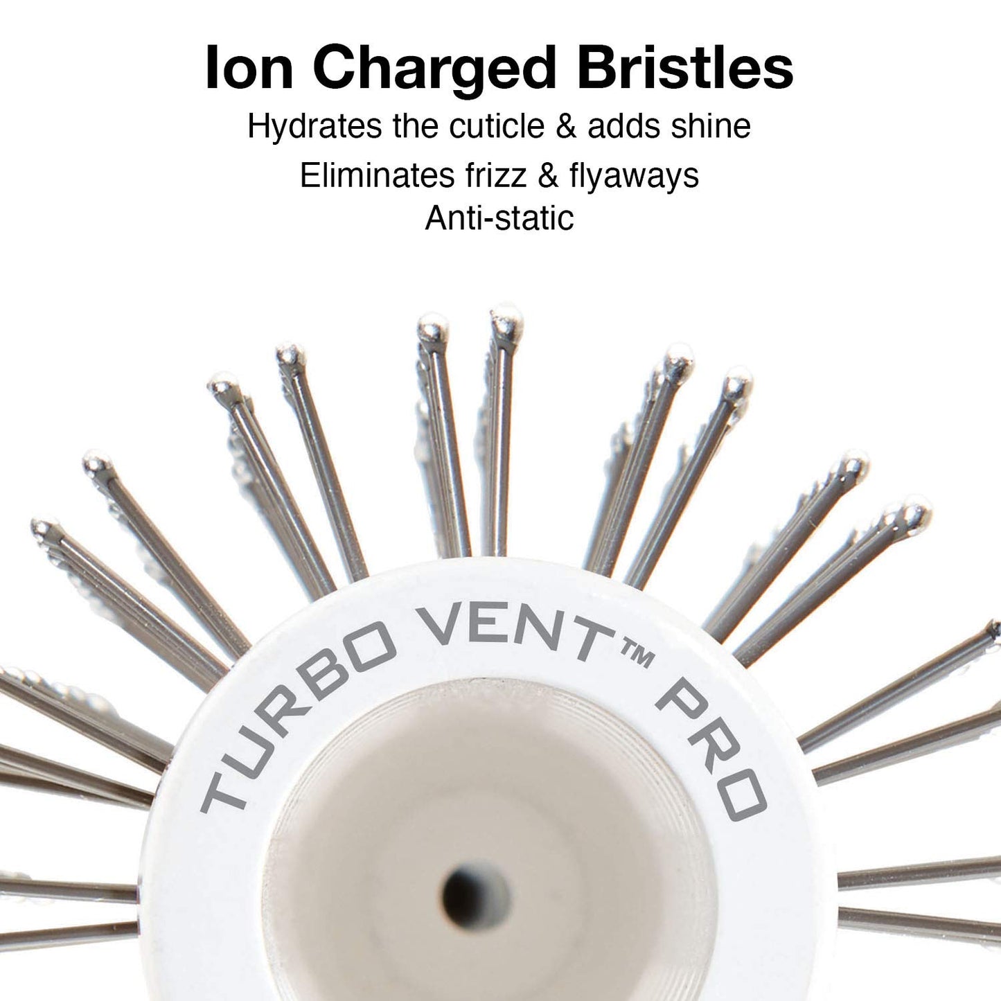 White Smoke Olivia Garden Ceramic and Ion Turbo Vent Pro Hair Brush CITVPRO-LG (Large 3 1/4")