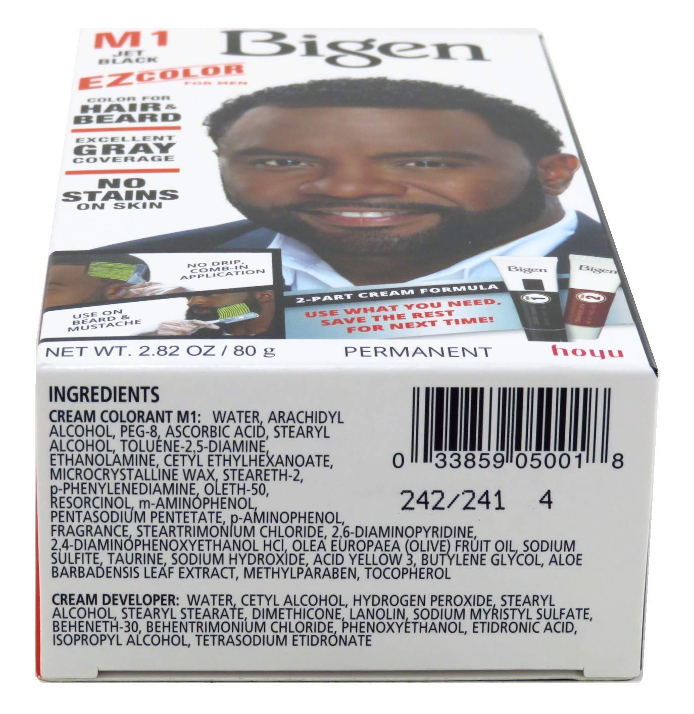 White Smoke Bigen Ez Color for Men Jet Black Kit (6 Pack)