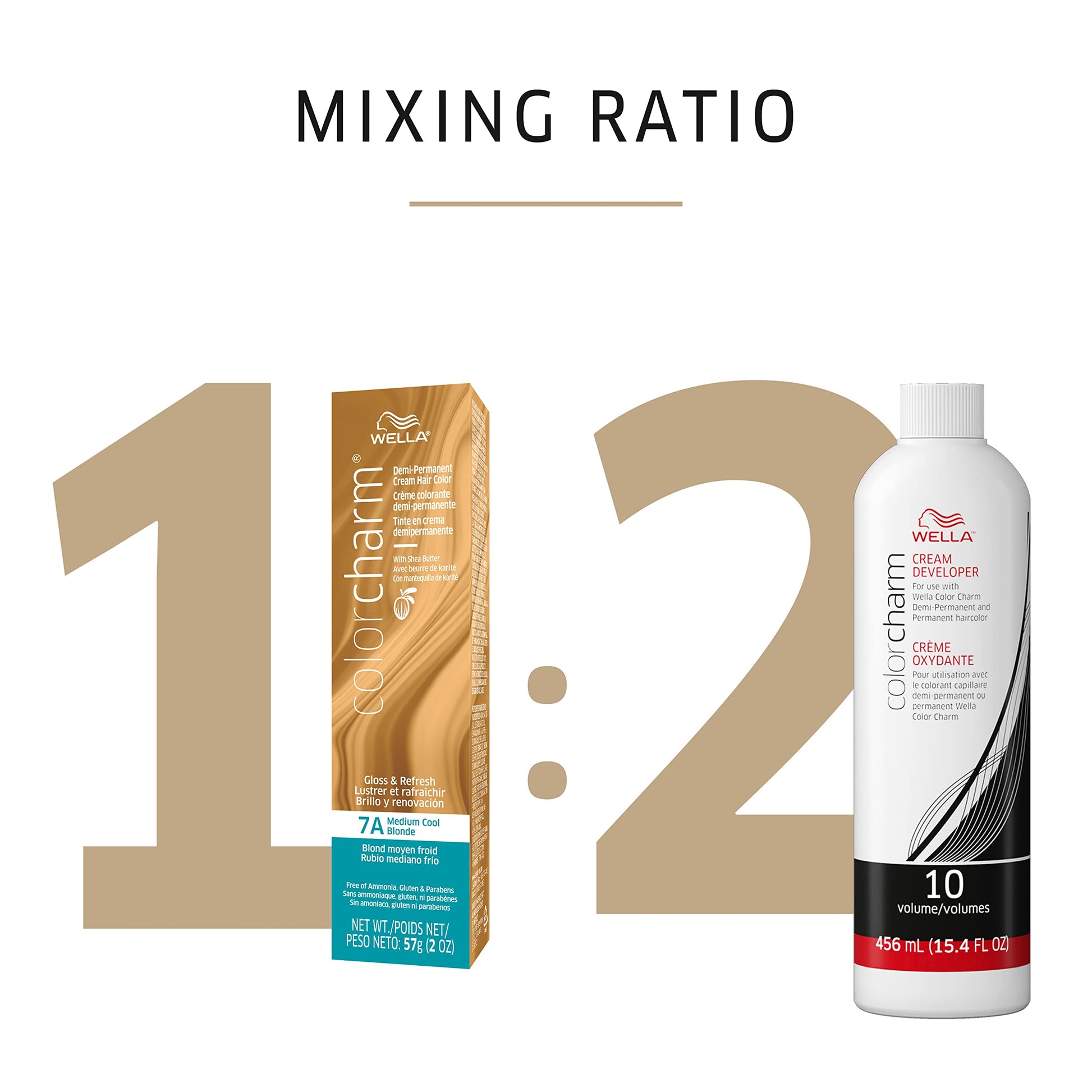 White Smoke Wella Professionals Invigo Brilliance Color Protection Shampoo & Conditioner, For Fine Hair + Wella ColorCharm Demi Permanent Hair Color, 7A Medium Cool Blonde