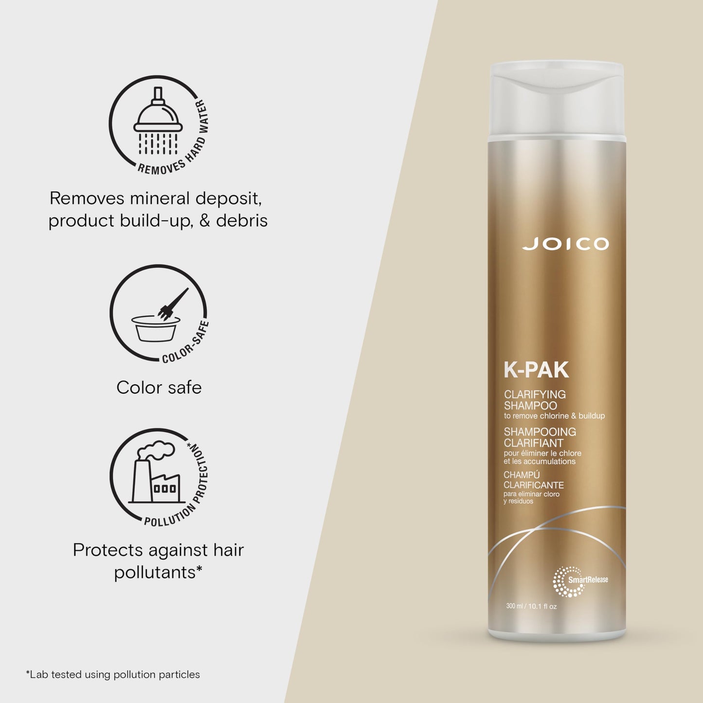 Lavender K-PAK Daily Clarifying Shampoo to Remove Chlorine & Buildup | For Damaged Hair | Repair & Prevent Breakage | Boost Shine | With Keratin & Guajava Fruit Extract | 10.1 Fl Oz