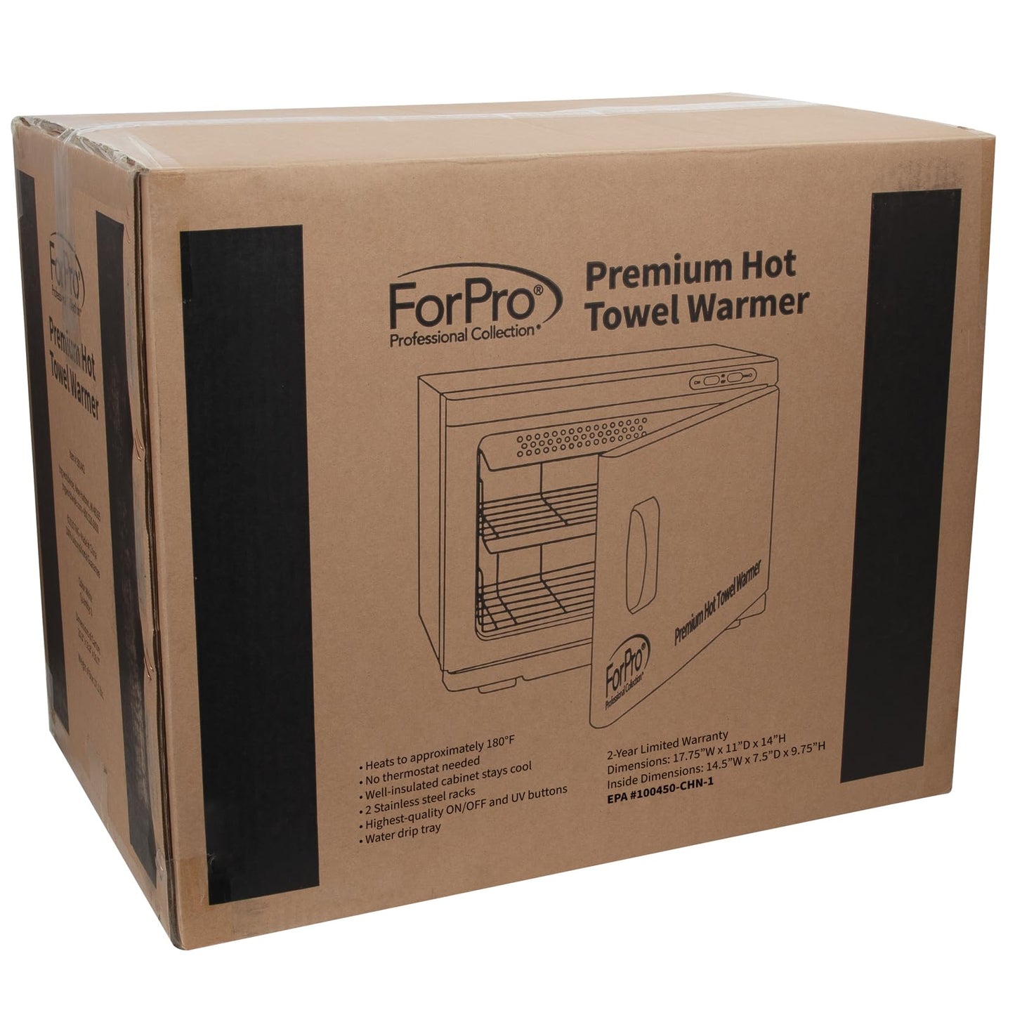White Smoke ForPro Professional Collection Premium Hot Towel Warmer, 23L Extra Large Capacity, Two Stainless Steel Racks, White