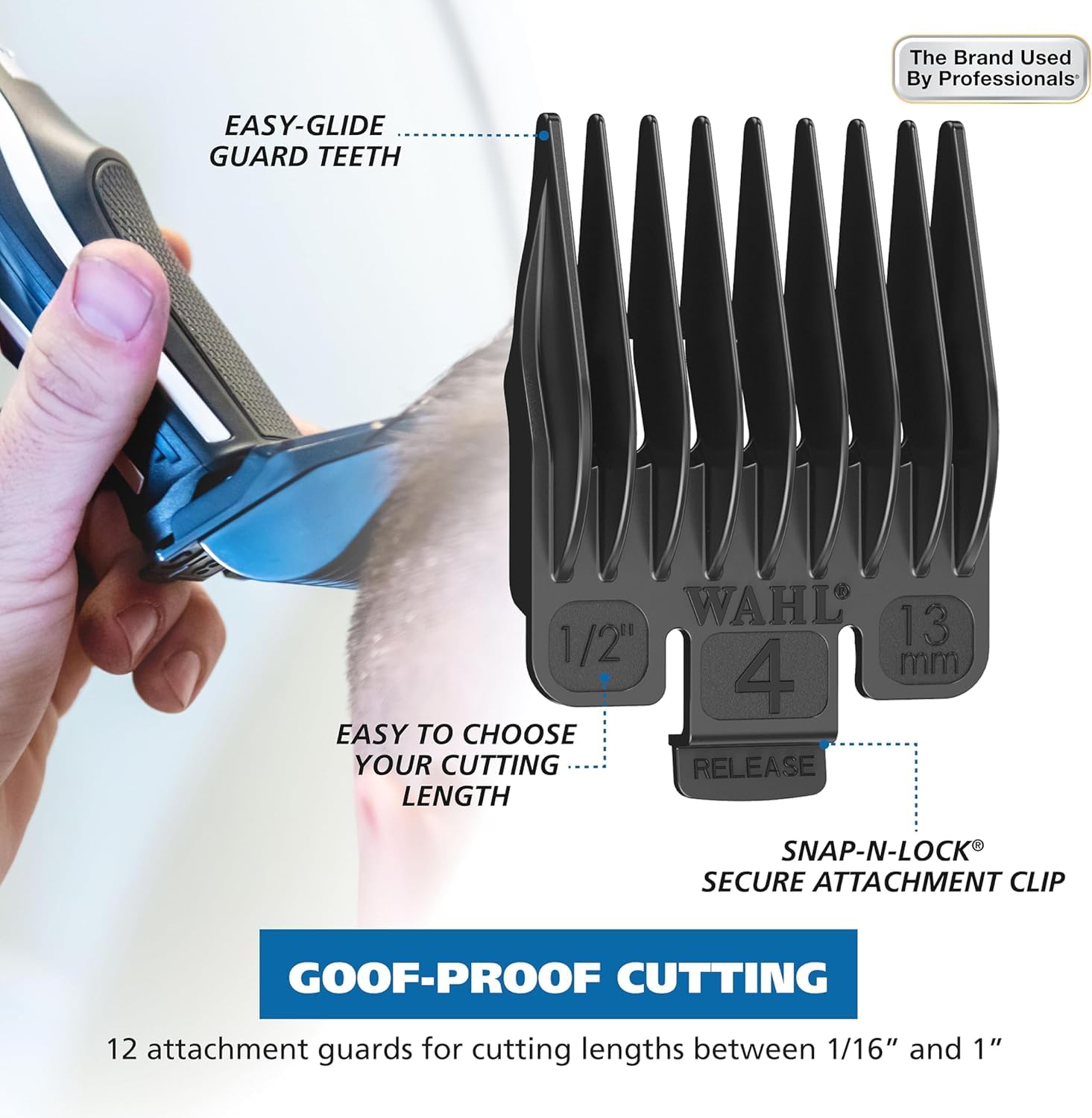 White Smoke Wahl Clipper Self-Haircut Pro Lithium Ion Cordless Hair Clippers, Easy to Use Self Haircutting Kit Designed for DIY Haircuts – Model 3026122