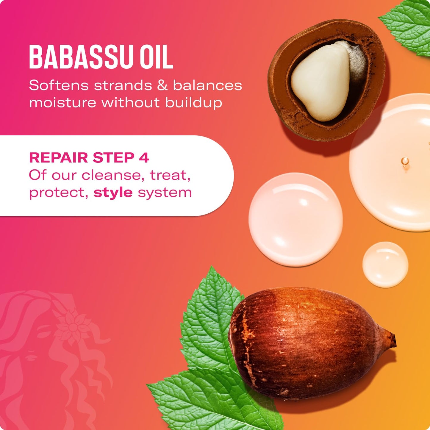 Tomato Mielle Organics Babassu & Mint Damage Repair Leave-In Conditioner for Damage Free Styling, 6.7 Ounce