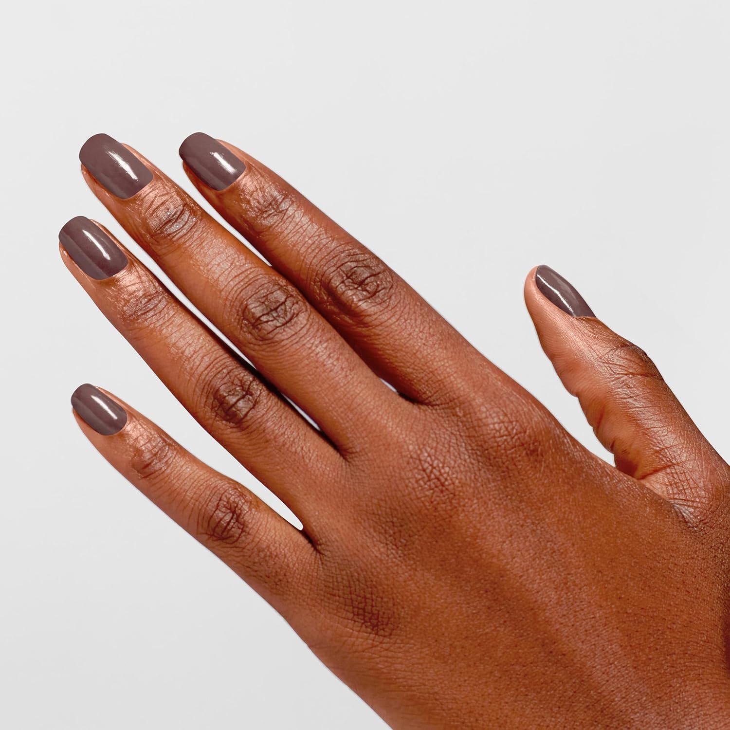 Lavender OPI Infinite Shine You Don't Know Jacques! | Opaque Dark Brown Crème Long Wear Gel Like Nail Polish | Vegan, Long Lasting, Streak Free
