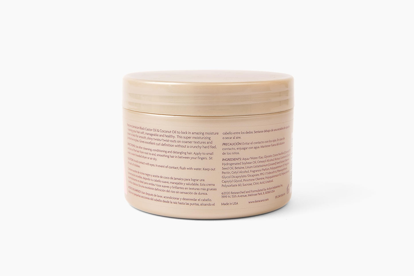 Tan KeraCare CurlEssence Moisturizing Coconut Curling Cream - With Jamaican Black Castor Oil & Coconut Oil - For Curly Hair - SIlicone and Paraben Free - 11.25 oz