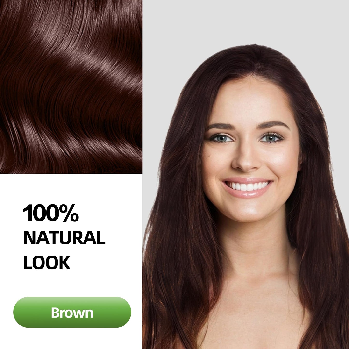 White Smoke SHIHUANUO Hair Dye Shampoo 3 in 1 for Gray Hair Coverage, Herbal Ingredients Natural Shampoo Hair Dye for Women & Men/PDD-Free 520m（Brown）