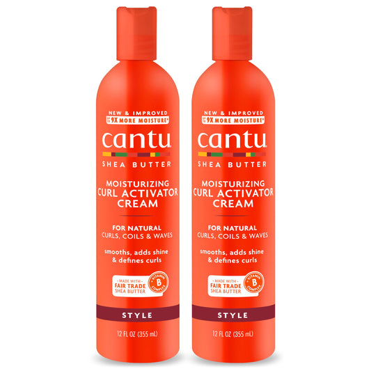White Smoke Cantu Moisturizing Curl Activator Cream for Natural Hair with Pure Shea Butter, 12 fl oz (Pack of 2)