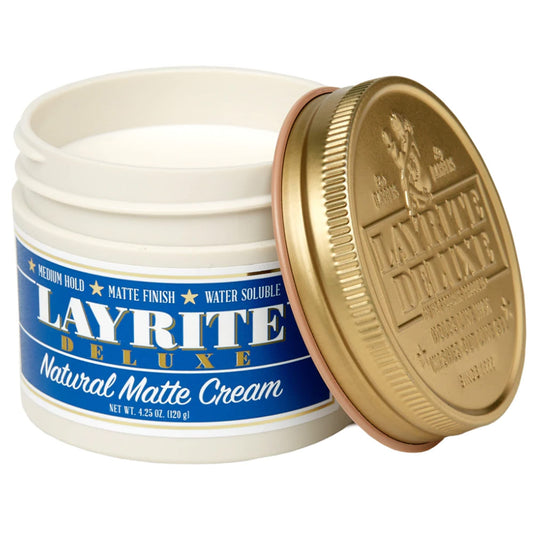 White Smoke Layrite Natural Matte Cream, Basic, White, Mild Cream Soda, 4.25 Ounce