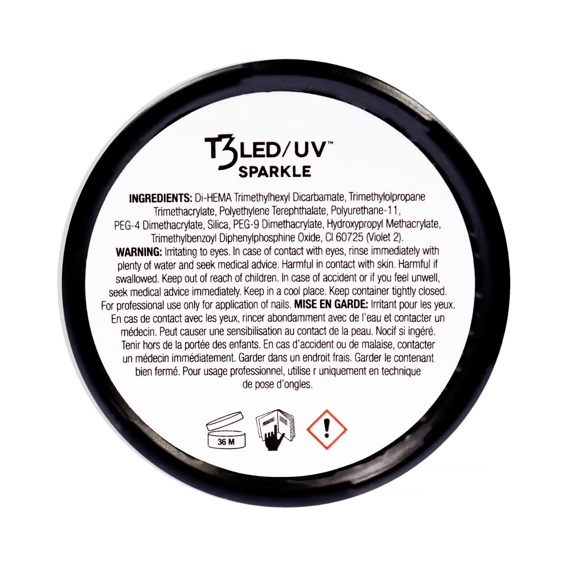 White Smoke Cuccio Pro T3 LED/UV Cool Cure Versatility Gel - Self-Levelling - Incredibly Flexible - Strong Adhesion - High Shine Finish - Fast Application - Quick Cure - Barbie Glitter - 1 Oz Nail Gel