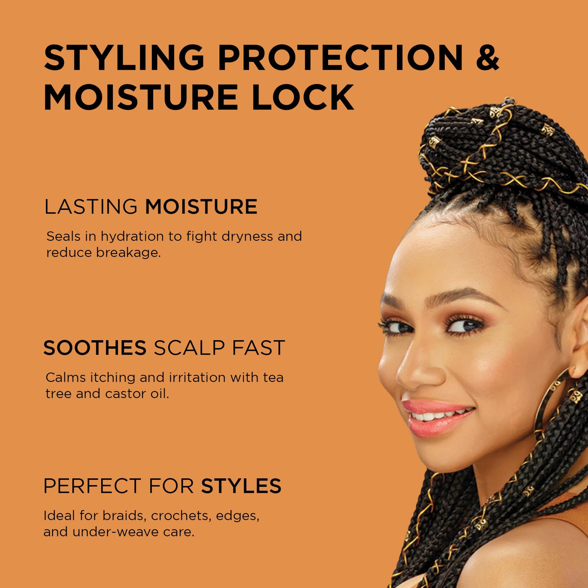 Coral African Pride Black Castor Miracle Hair & Scalp Sealing Oil – Hair Oil with Black Castor, Tea Tree & Soybean Oil for Moisture Lock, Scalp Relief & Growth Support | 6oz (Pack of 3)