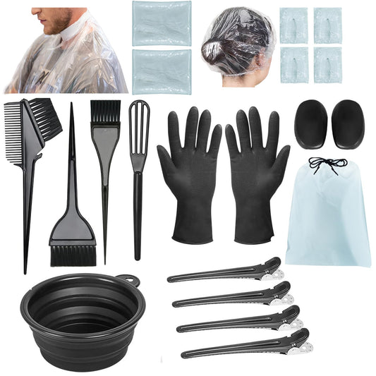 White Smoke Svjetiq 21Pcs Hair Dye Kit Professional Hair Coloring Products with Hair Dye Brush, 350ml Hair Color Bowl, Hair Clips, Applicator, Earcover for Salon Bleaching & Hair Coloring at Home