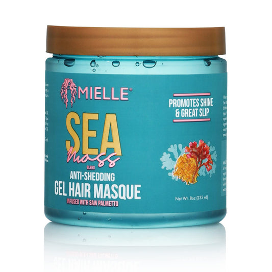 Light Sea Green Mielle Organics Sea Moss Anti-Shedding Curl Gel Hair Masque
