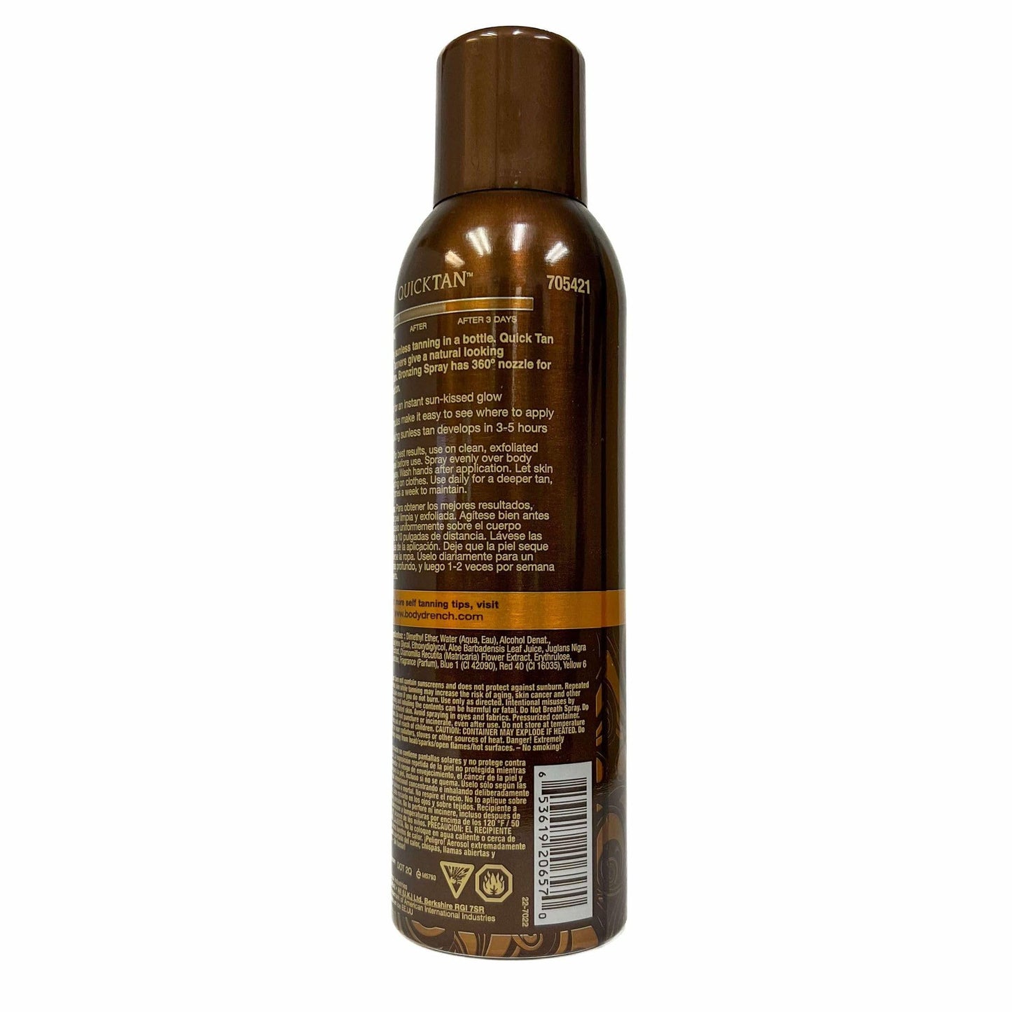 Dark Olive Green Body Drench Quick Tan Instant Self Tanner Bronzing Spray, Medium/Dark 6 oz (Pack of 4)