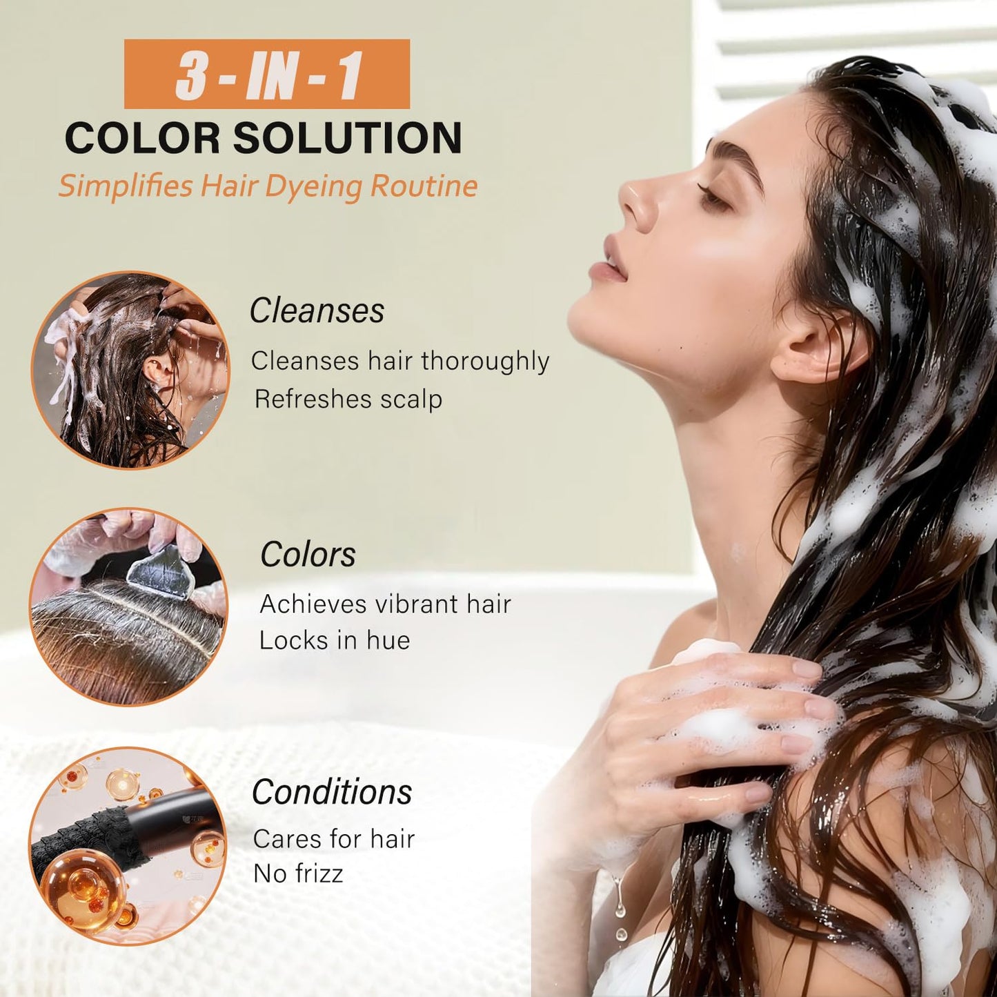 Light Gray Silver Gray Hair Dye Shampoo for Women Men, Herbal 3-in-1 Hair Color Shampoo, Colors Hair in Minutes, Semi-Permanent Grey Hair Dye, Shampoo Para Pintar El Cabello, Easy to Use at Home - 16.90 Fl Oz
