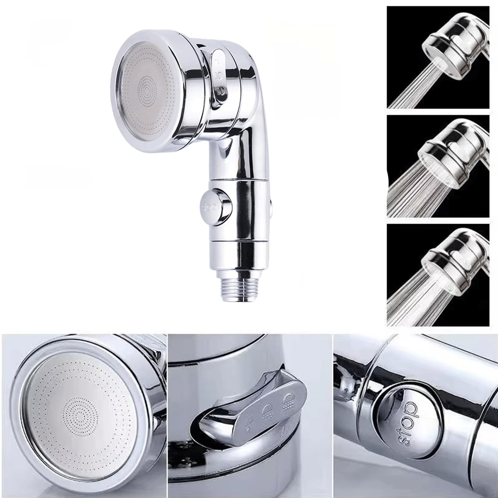 White Smoke Sink Faucet Sprayer Attachment - Salon Shampoo Bowl Spray Head, Pedicure Chair Shower Head With Stop Water-saving Function, Adjustable Handheld Sprayer for Salon & Spa Chairs