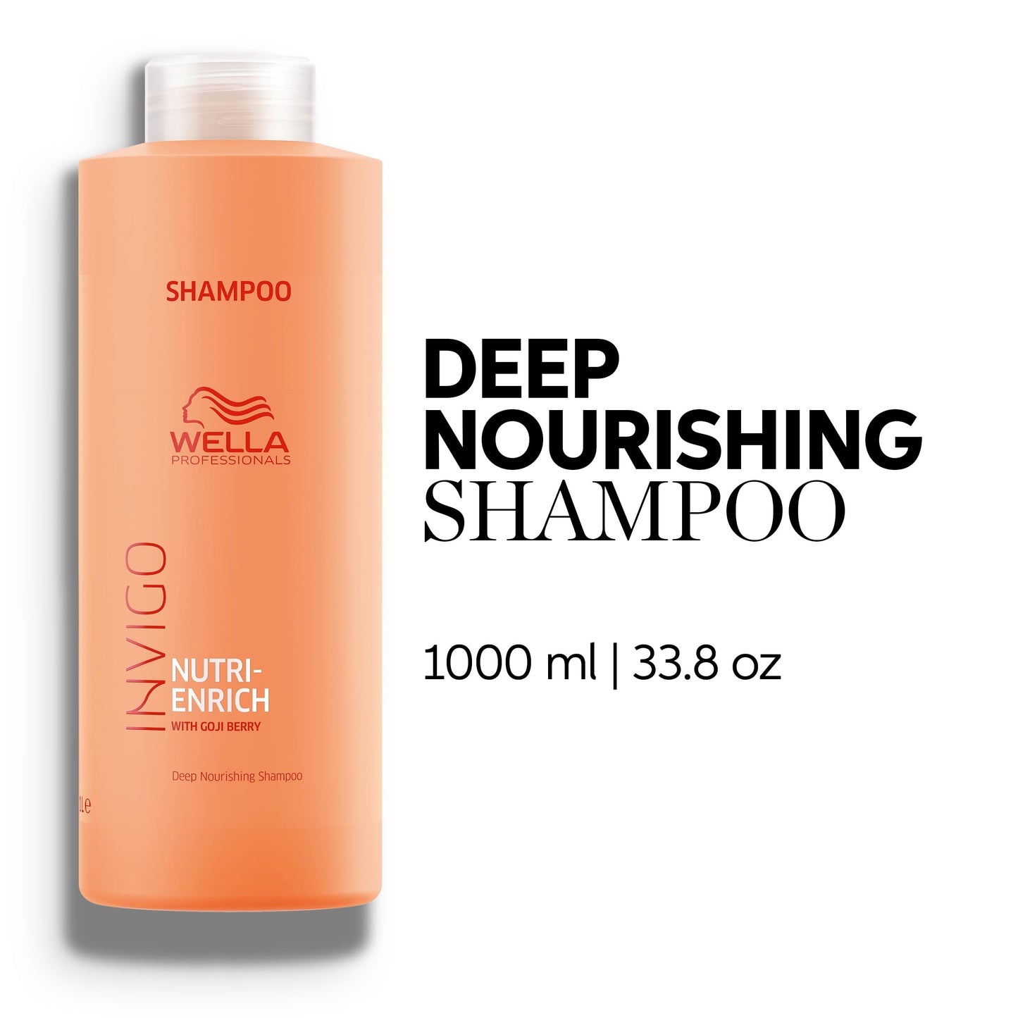 White Smoke Wella Professionals Invigo Nutri-Enrich Deep Nourishing Shampoo | For Dry or Stressed Hair | 33.8 Fl oz