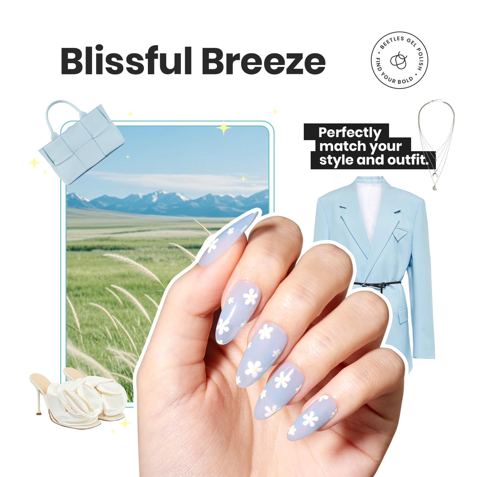 White Smoke Beetles Jelly Nail Polish Set, 6 Colors Clear Pastel Nail Polish Glitter Pink Dusty Rose Orange Green Blue Purple Long Lasting & Quick Dry Nail Strengthener Polish Gift Sets for Women