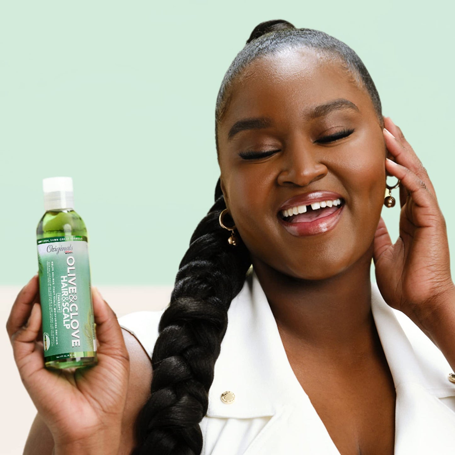 Light Gray Originals by Africa's Best Olive & Clove Oil Therapy, Natural Treatment That Helps Repair Dry, Weak or Brittle Hair, Scalp Dryness, Itching and Flaking, 6 oz