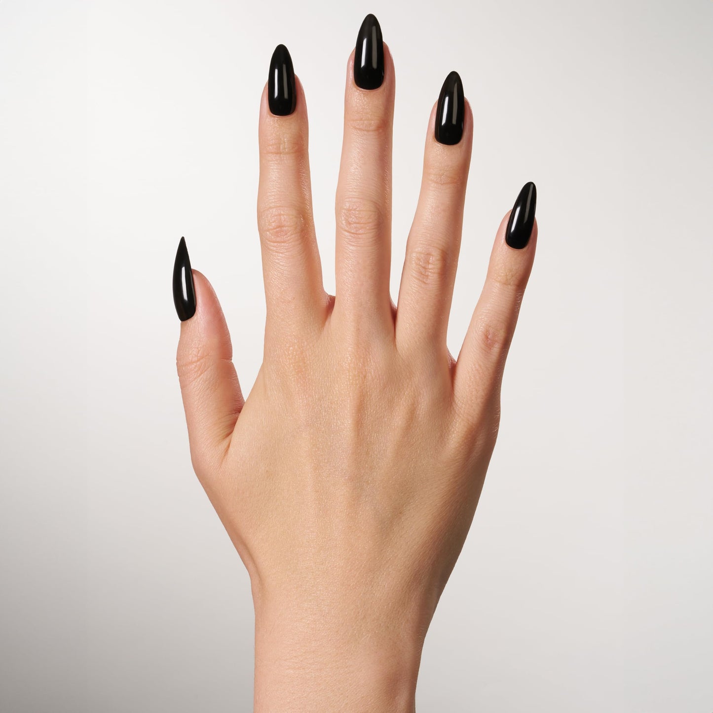 Lavender CND SHELLAC™ Vivid High-Opacity Nail Art Gel Polish, Breathable Formula, Salon Grade, 700 Black Tuxedo, 0.25 fl oz