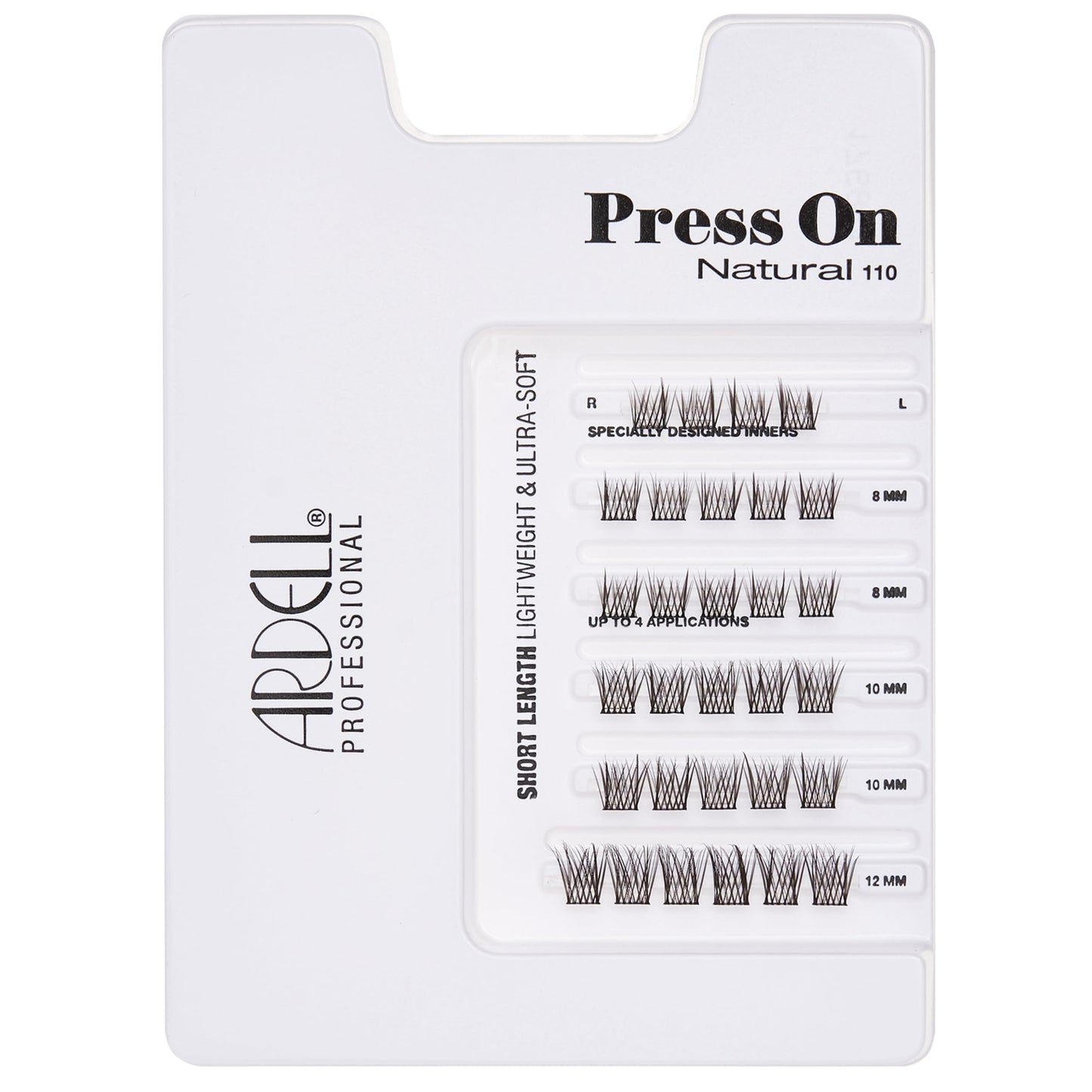 Lavender Ardell Press On Overlash Natural 110 – Self Adhesive Lash Clusters, No Glue Needed Eyelashes Natural, Ultra-Soft Pre Glued Cluster Eyelash Extensions, 1 Pack