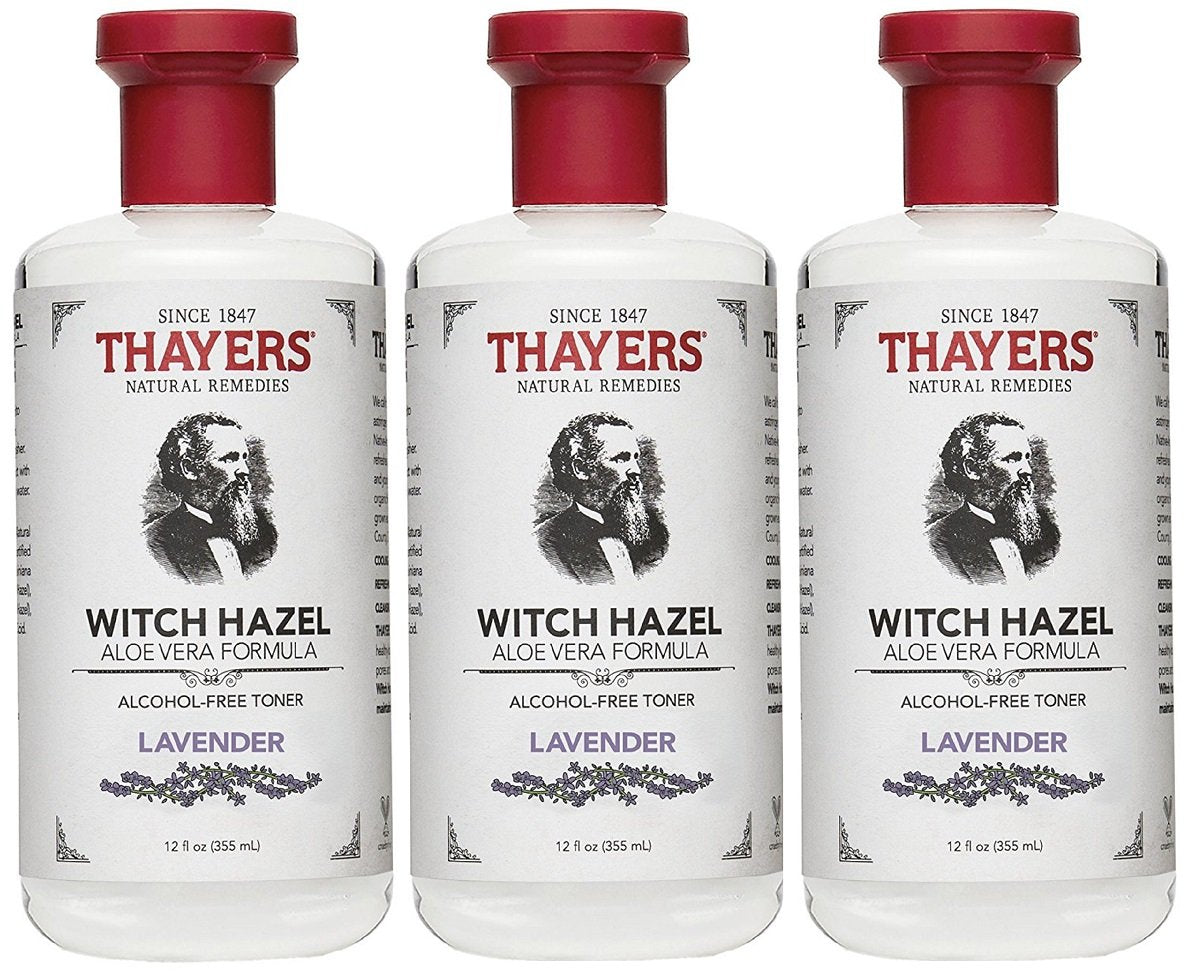 Light Gray Thayers Alcohol-Free Toner, Lavender, Witch Hazel, 12-Ounces (Pack of 3)
