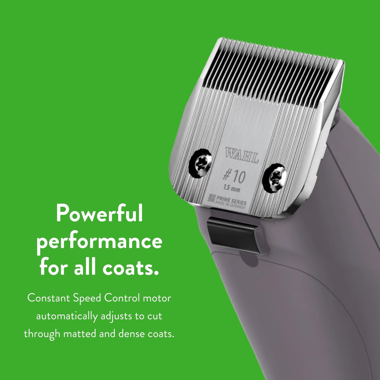 Forest Green Wahl Pro Animal KM10+ Corded Clipper - New #10 Prime Series Blade, LOCKGUARD Patent Pending Technology & Textured Housing Design - Clippers for Cats, Dogs & Horses - Lightweight - 2-Speeds - Purple