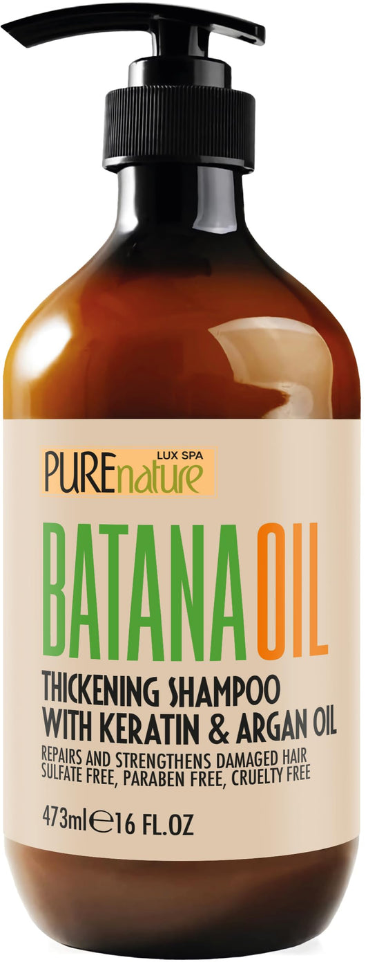 White Smoke Batana Oil Shampoo - Sulfate Free Thickening Formula - Paraben Free Volumizing Shampoo for Thinning, Fine Hair - Professional Volume Boosting Salon Care for Women and Men with Thin Hair - 16 Fl Oz