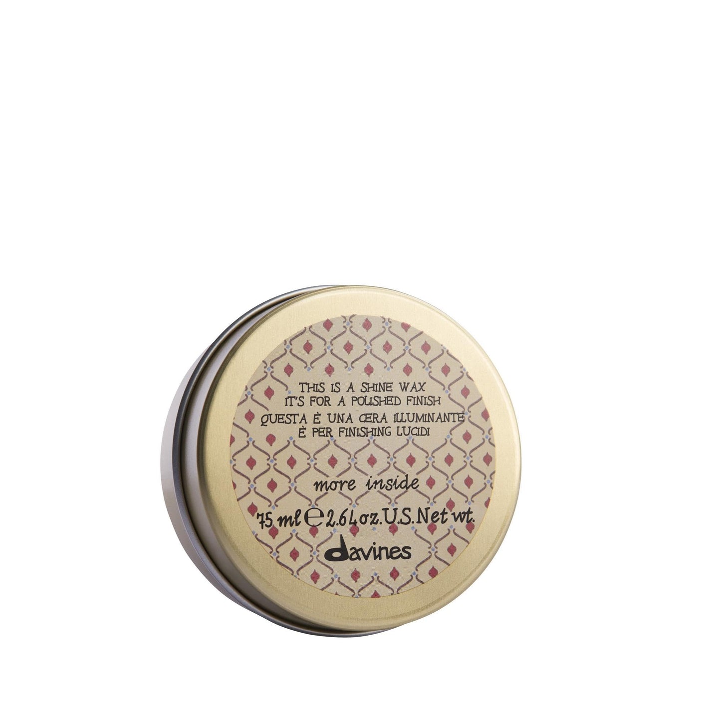 White Smoke Davines This Is A Shine Wax, Light Hold High Shine & Polish - Creamy Wax for Glossy Finish - Workable Texture for Sleek Styles, 2.54 Fl Oz