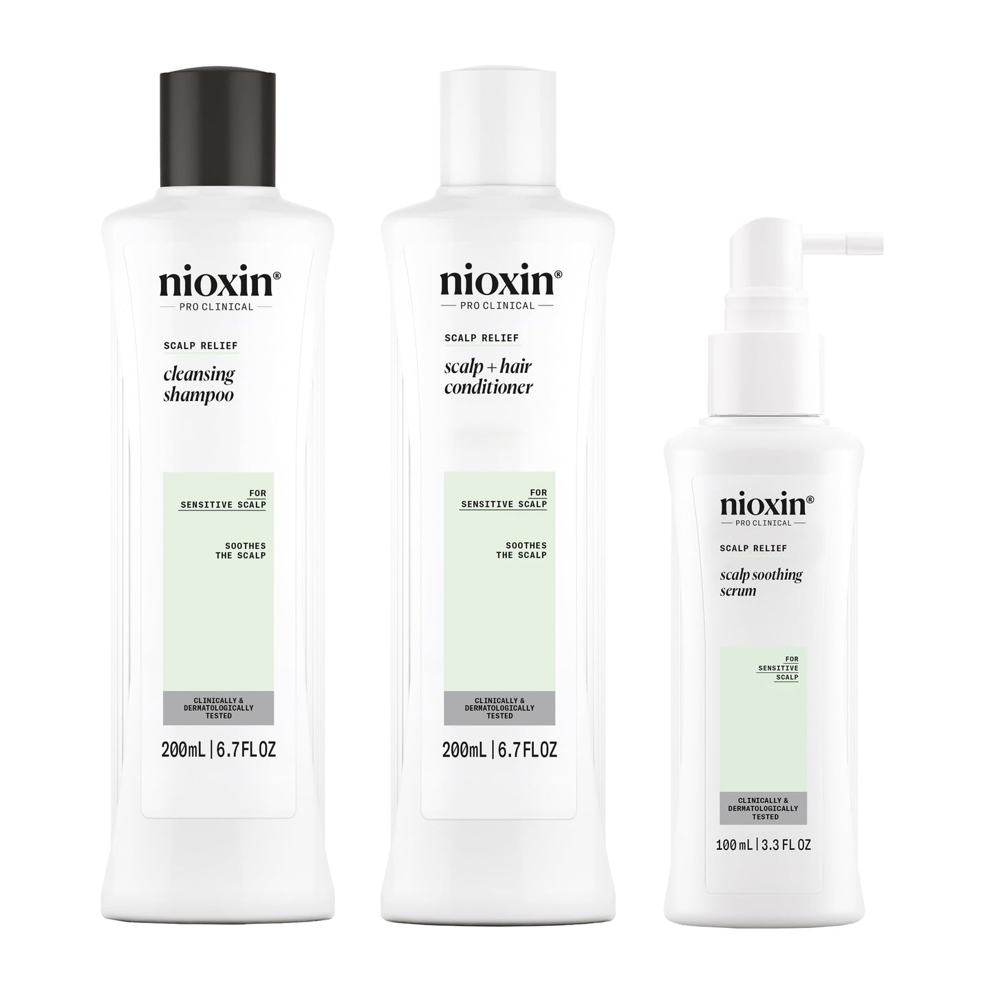 White Smoke Nioxin Scalp Relief System Kit | For Sensitive Itchy Scalp | Made with Aloe Vera and Vitamin E | Trial Size