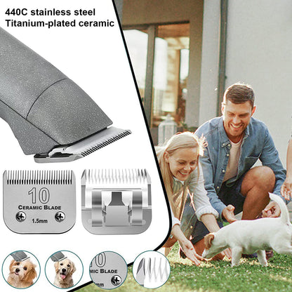 White Smoke 3 Pack 10 Blade Dog Grooming Blades Compatible with Andis Clippers/Oster A5/Wahl KM,Detachable Stainless Steel Blade,Size-10, 1/16-Inch Cut Length