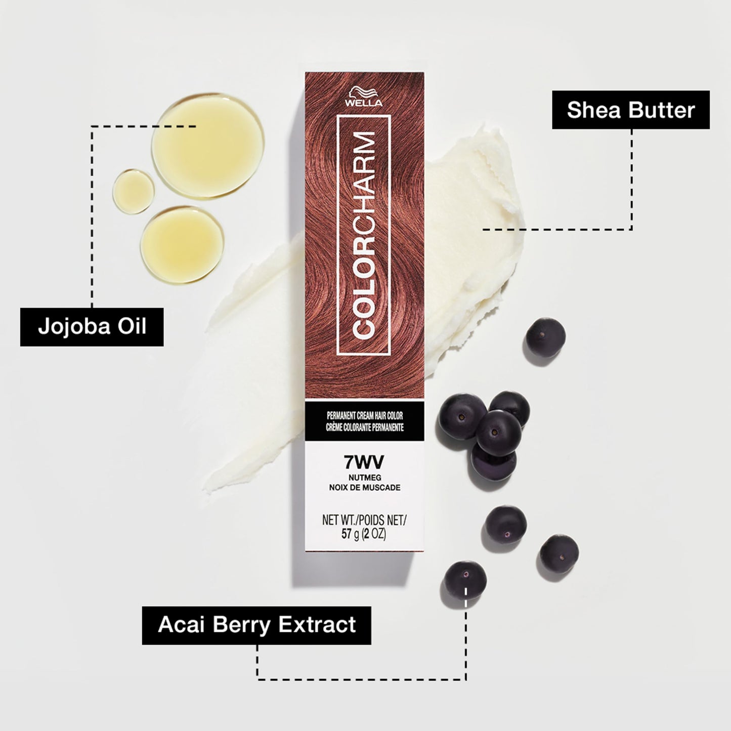 Lavender COLORCHARM Permanent Cream Hair Color, 8A Light Ash Blonde, 2 oz.