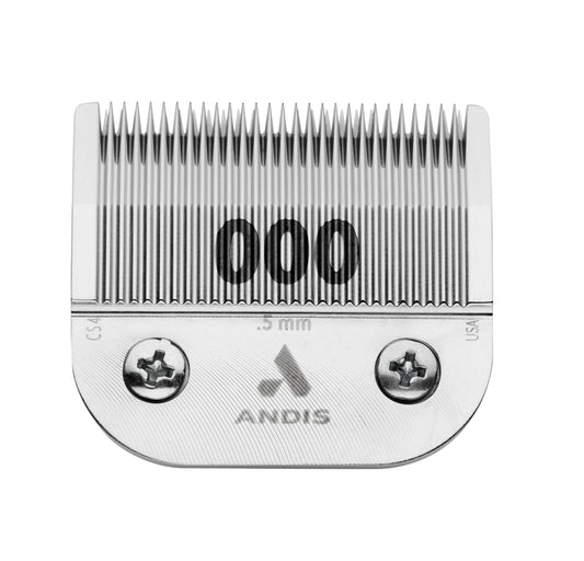 Lavender Andis – 64480, Ceramic Edge Carbon-Infused Detachable 0.5mm Clipper Blade - Close Cutting, Body Grooming Blades - Compatible With Most Andis, Oster A5, Series Clipper - Size 1/50" Cut Length, Chrome