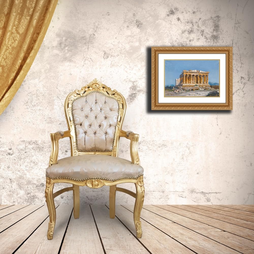Gray ArtDirect The Acropolis (1924) Custom Framed Art Print Giclee Print or Canvas Options with Various Sizes and Customization by Stephanos Lanza