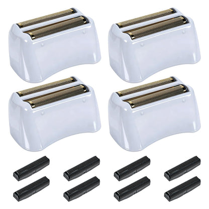 White Smoke 4 Sets Shaver Replacement Foil and Blades Compatible with Andis TS-1 TS-2 17150 17200 17235 17155 ProFoil Lithium Shaver, Stainless Steel Cutter Head