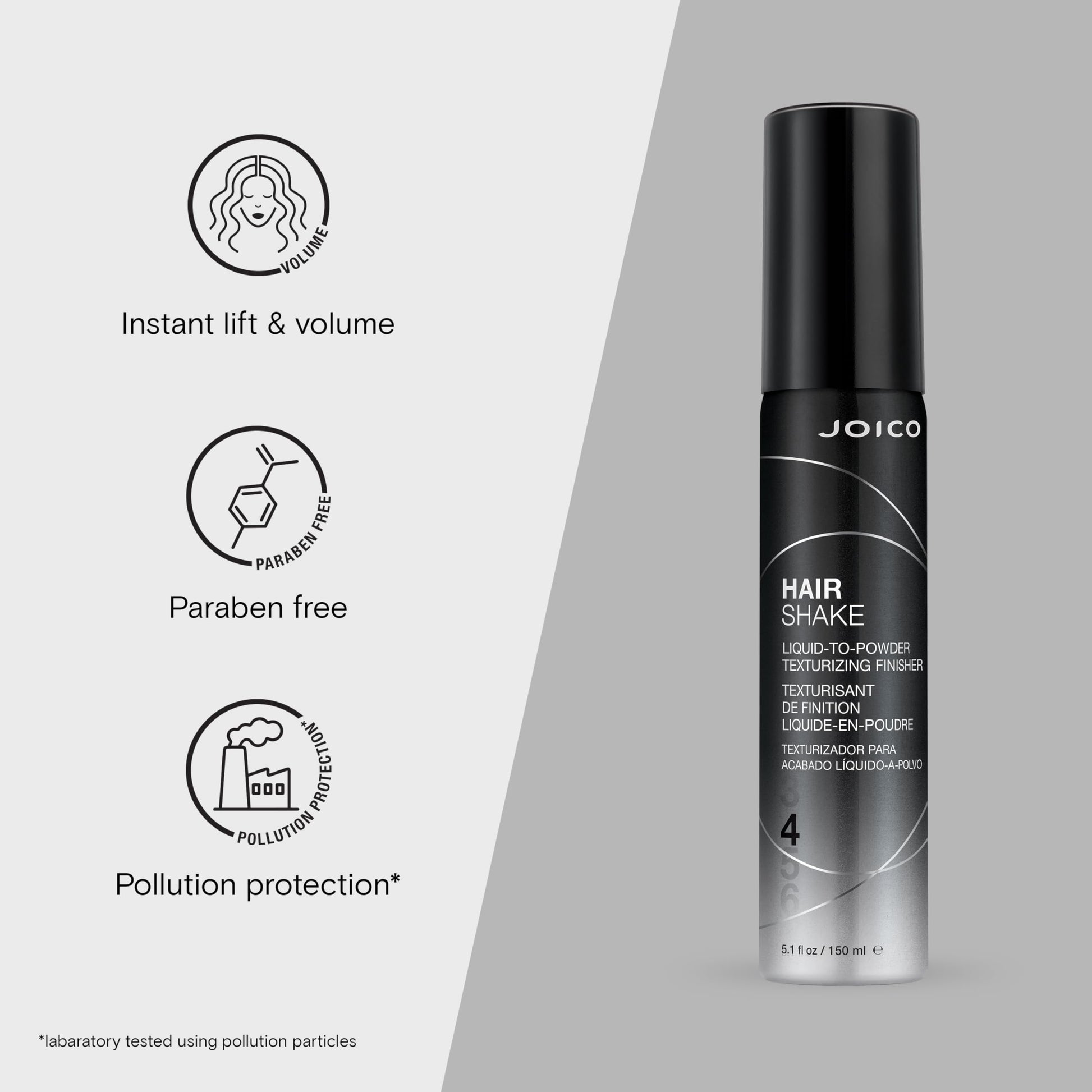 Lavender Joico Hair Shake Liquid-To-Powder Texturizing Finisher | For Most Hair Types | Long-Lasting Volume | Instant Lift | Quick Dry Finish | Protects Against Pollution | Paraben Free | 5.1 Fl Oz