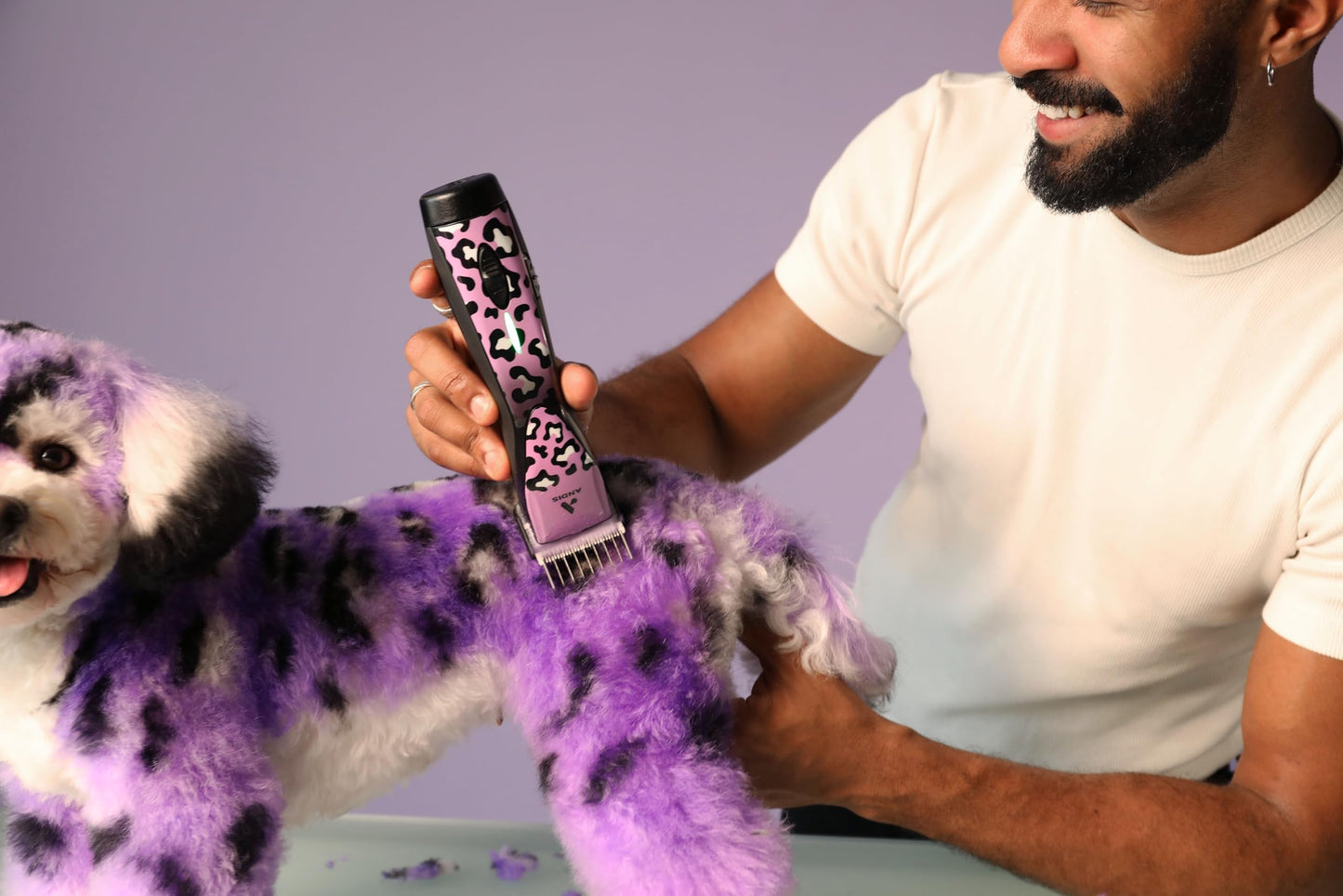 Dark Gray Andis 561458 Pulse Zr II Gabriel Feitosa Edition 5-Speed Detachable Blade Clipper, Cordless Animal/Dog Grooming, Removable Lithium Ion Battery, LED Charge Light, Wild Colorway