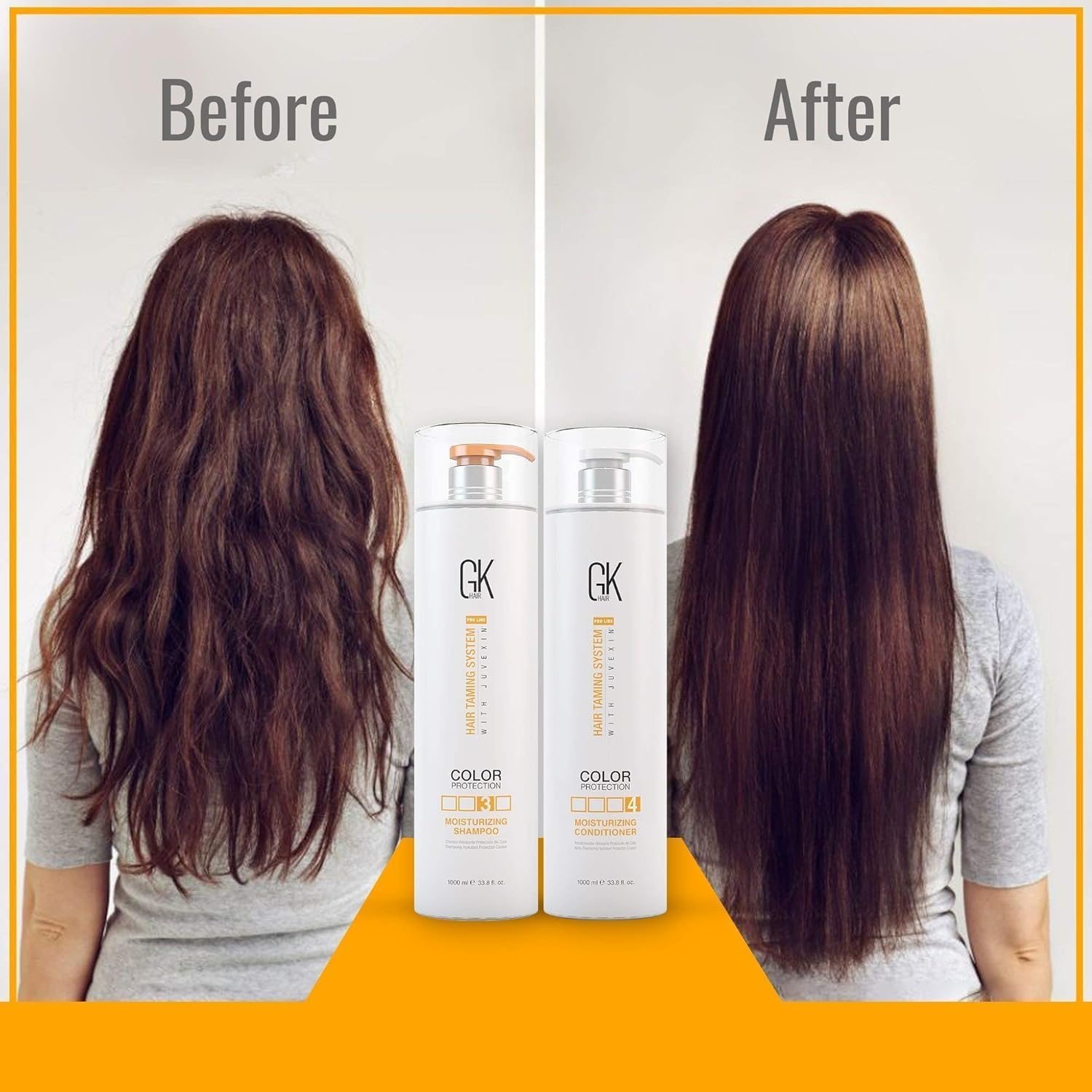Lavender GK HAIR Global Keratin Moisturizing Shampoo and Conditioner Sets (MOIS-DUO-1000-S10)