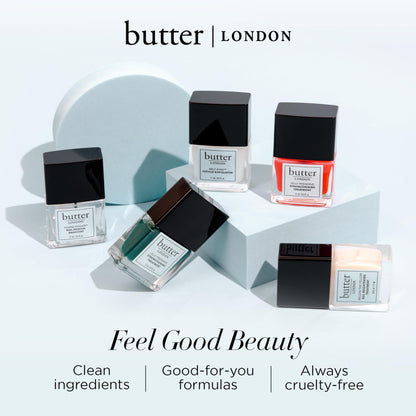 Alice Blue Butter LONDON Nail Polish Remover Pads, Nail Scrubbers (10 Count) - 2-in-1 Prep & Lacquer Remover Nail Wipes - Travel-Friendly Gel Fingernail Polish Remover - Cruelty-Free, Paraben-Free & Gluten-Free