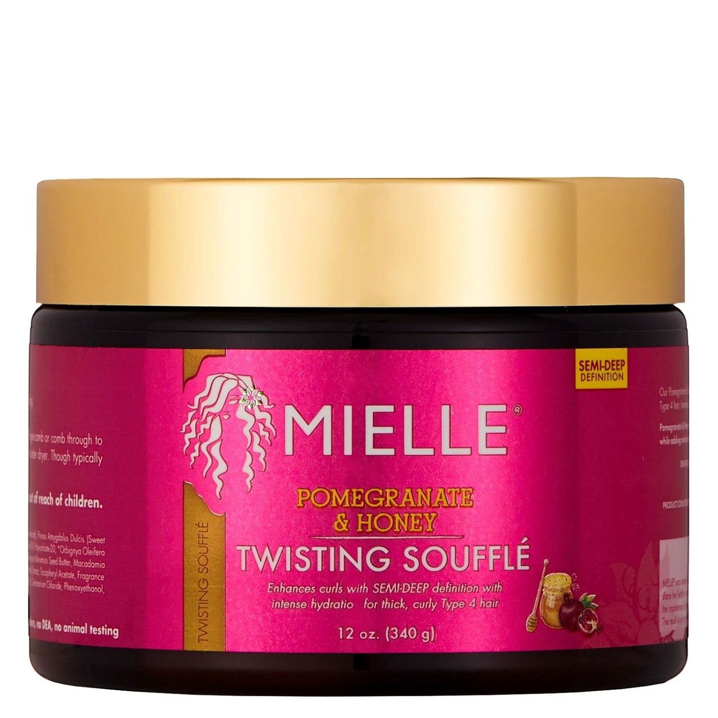 Black Mielle Organics Pomegranate & Honey Twisting Soufflé, Sulfate and Paraben Free, 12 Ounces