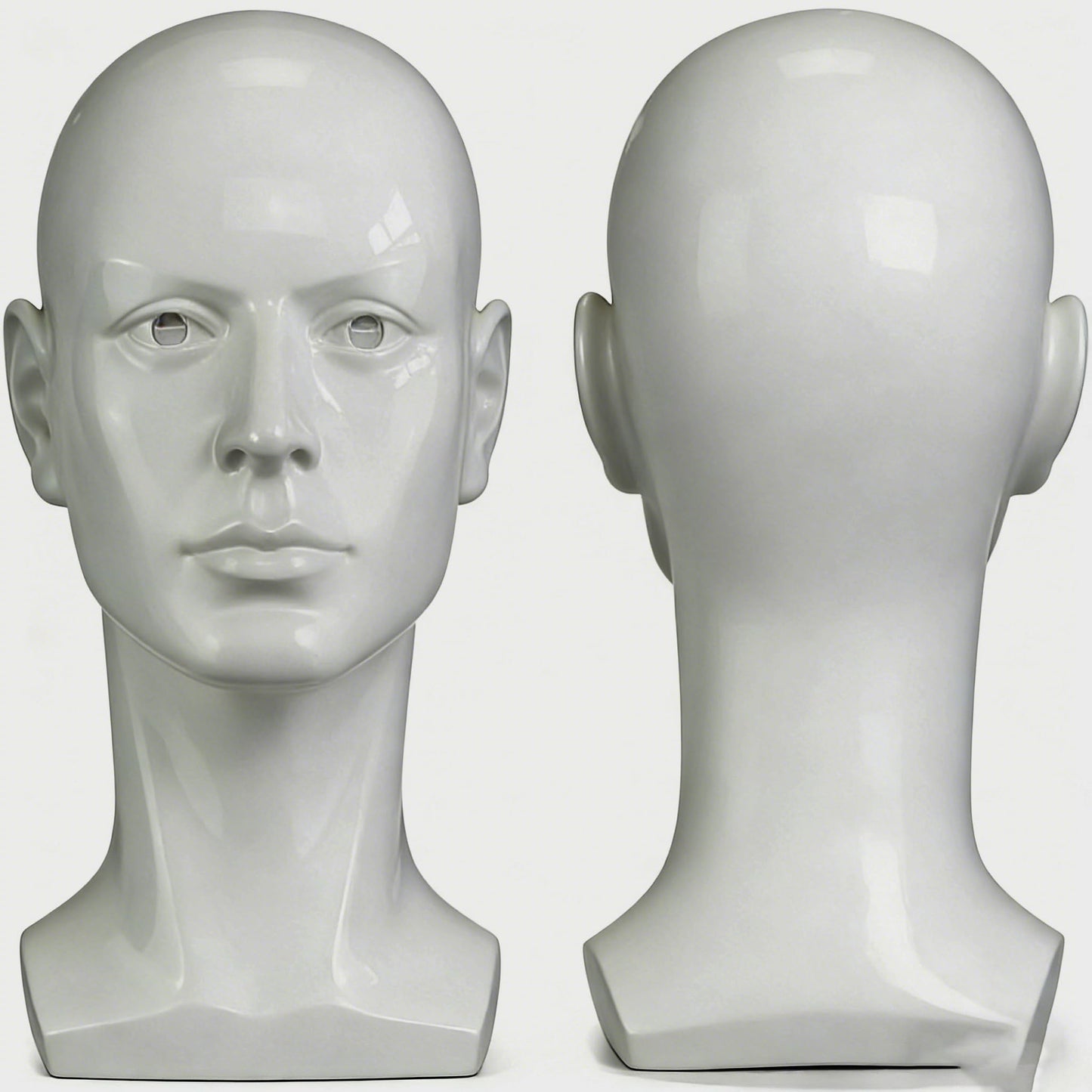 Lavender LIAMTU Male Mannequin Head for Display – Realistic PVC Head Model for Wigs, Hats, Headphones, Jewelry, Salon and Home Decoration,Whate