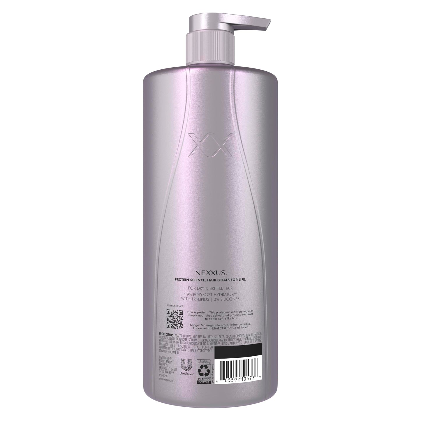 Dark Gray Nexxus Therapee Shampoo for Ultimate Moisture for Dry Hair Powered by POLYSOFT HYDRATOR Technology with Tri-lipids 33.8 oz