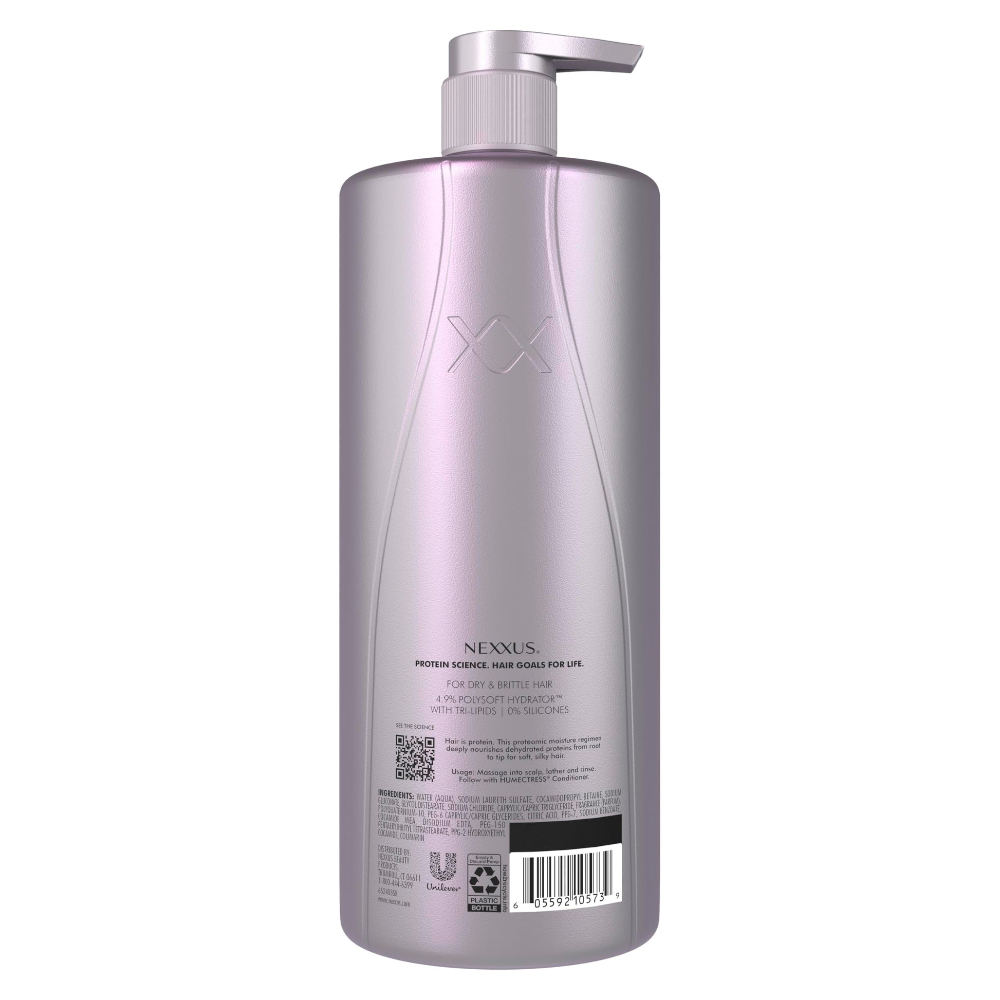 Dark Gray Nexxus Therapee Shampoo for Ultimate Moisture for Dry Hair Powered by POLYSOFT HYDRATOR Technology with Tri-lipids 33.8 oz